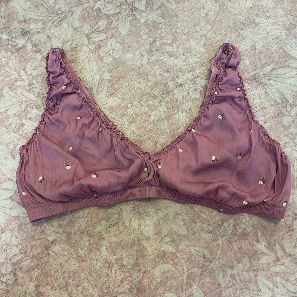 Old Navy Purple Bralette with Floral Details